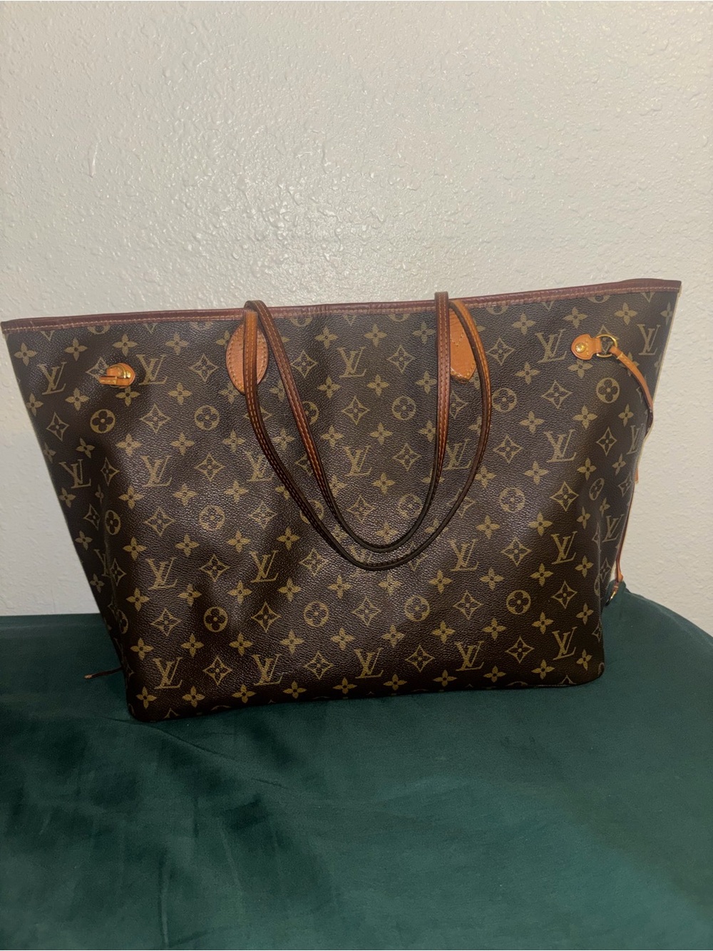 Louis Vuitton Neverfull Monogram Canvas Tote in Brown and Tan
